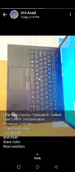 Core i7- 3rd Ge Procsor 2.00 GHz 12 in Display 128 GB SSD 8GB RAM