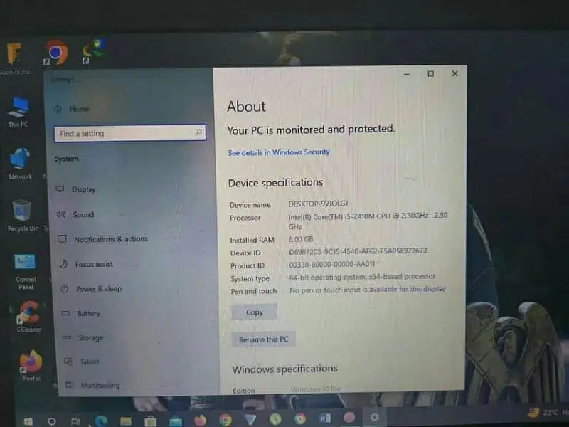 laptop for sale 8gb ddr 3Ram. ss256