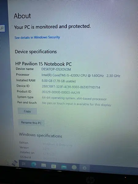 HP CORE I5