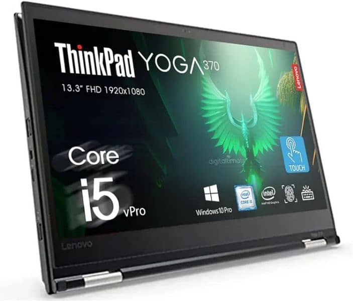 Lenovo 370 yoga, i5 7th gen, 8gb ram, 256 ssd, full hd touch 360