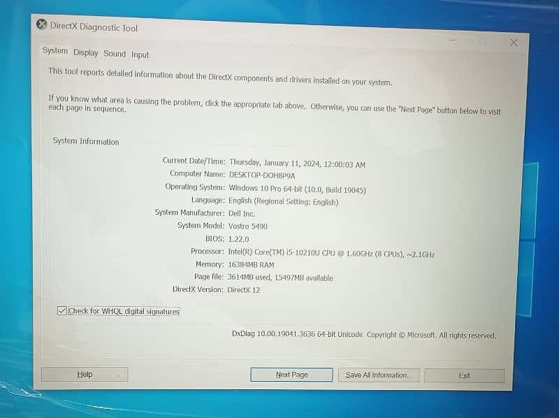Dell Vostro 5490 10 generation