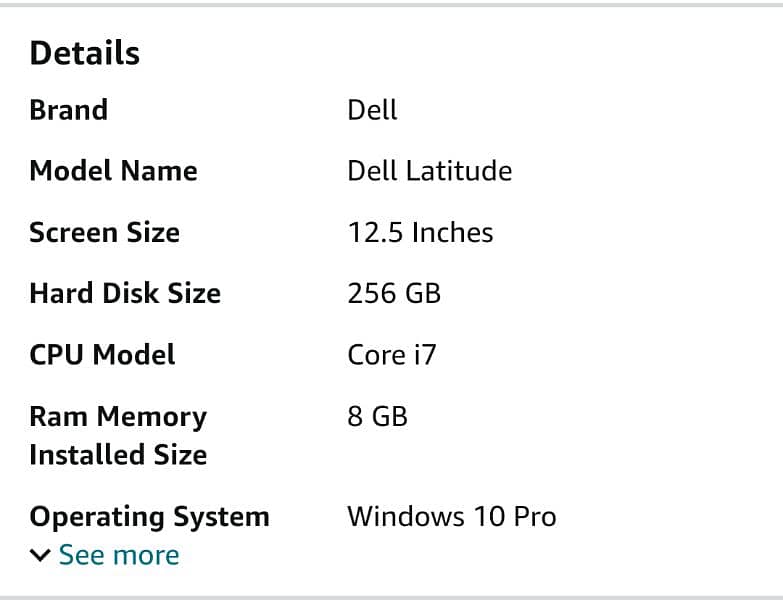 Dell Latitude 7280 Core i7 7th Gen 8GB Ram 256GB SSD