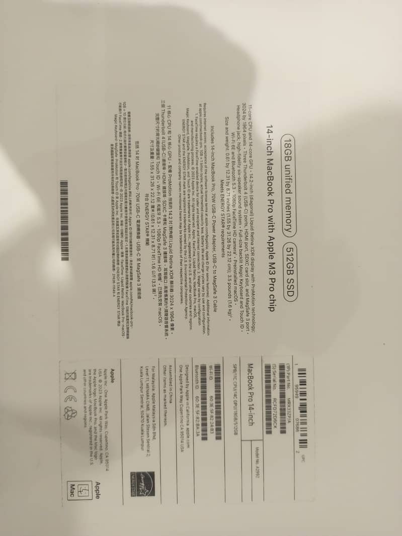 MacBook Pro Apple m3 chip