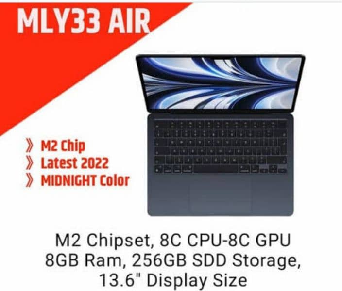 APPLE MACBOOK AIR M2 MLY33 13.6