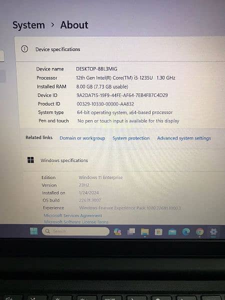 Lenovo core i5 12th Generation PM Laptop  2024