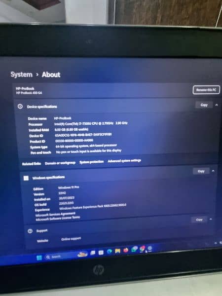 HP probook i7-7th gen