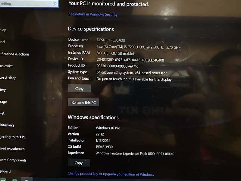 Dell Laptop Core i5, 7th Generation