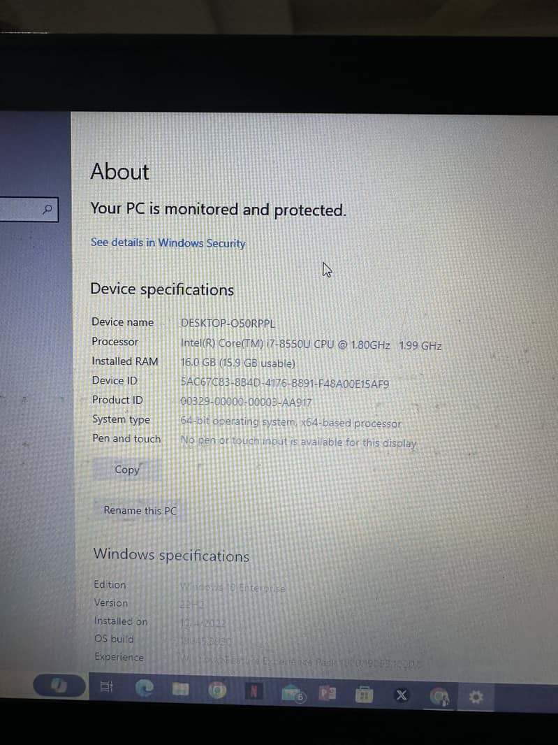 DELL LAPTOP. DESKTOP-O50RPPL