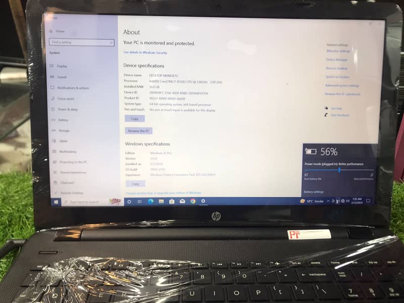 Intel Core i7 8th Gen Ram 16GB SSD 512 GB