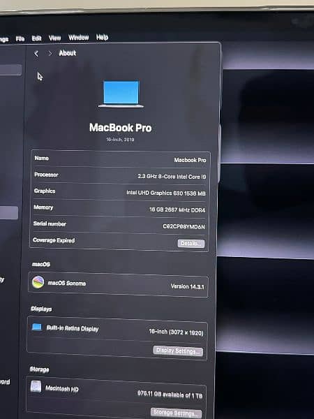 Macbook pro 2019 A2141