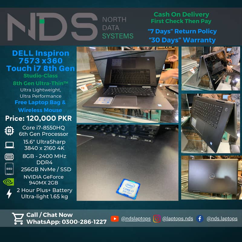 laptop | Dell Inspiron 7573 | dell laptop | core i7 | 8th generation