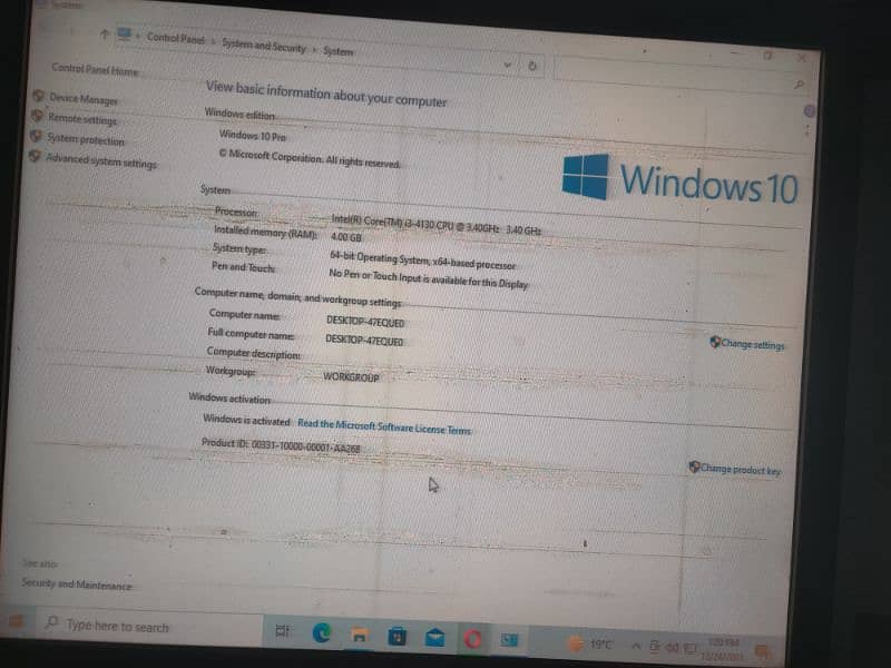 Dell core i3 4th generation pc