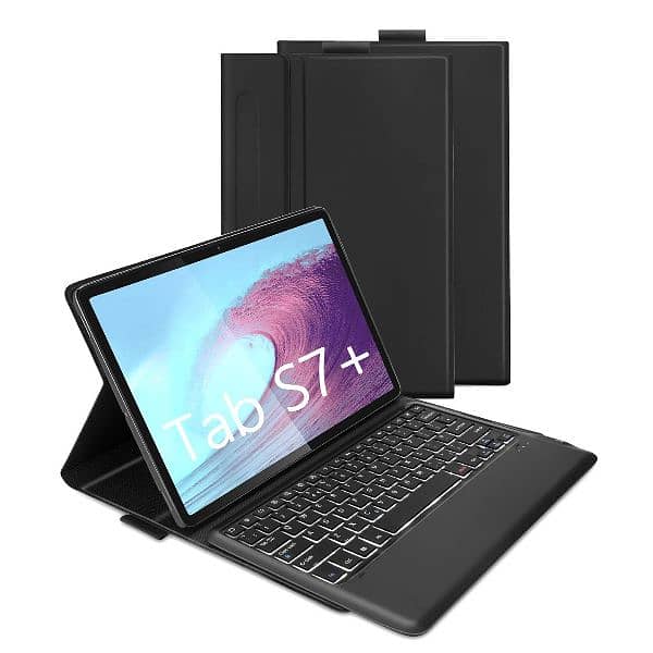 Bluetooth Backlit Keyboard Case for Samsung Galaxy Tab S7 Plus 12.4