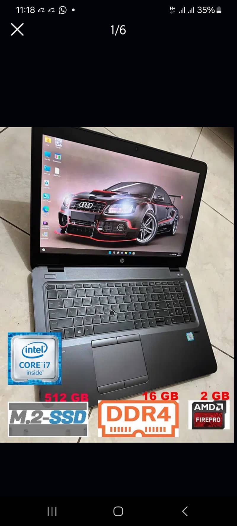 ZBook (Corei7 , 16gb Ram, 512gb,15.7 inch , 2gb Decicated Graphics)