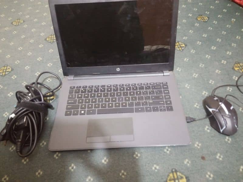 HP laptop with 500GB Hard disk 128GB SSD 4GB RAM 2GB graphic card.