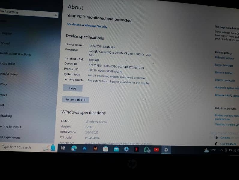 HP laptop with black-silver color