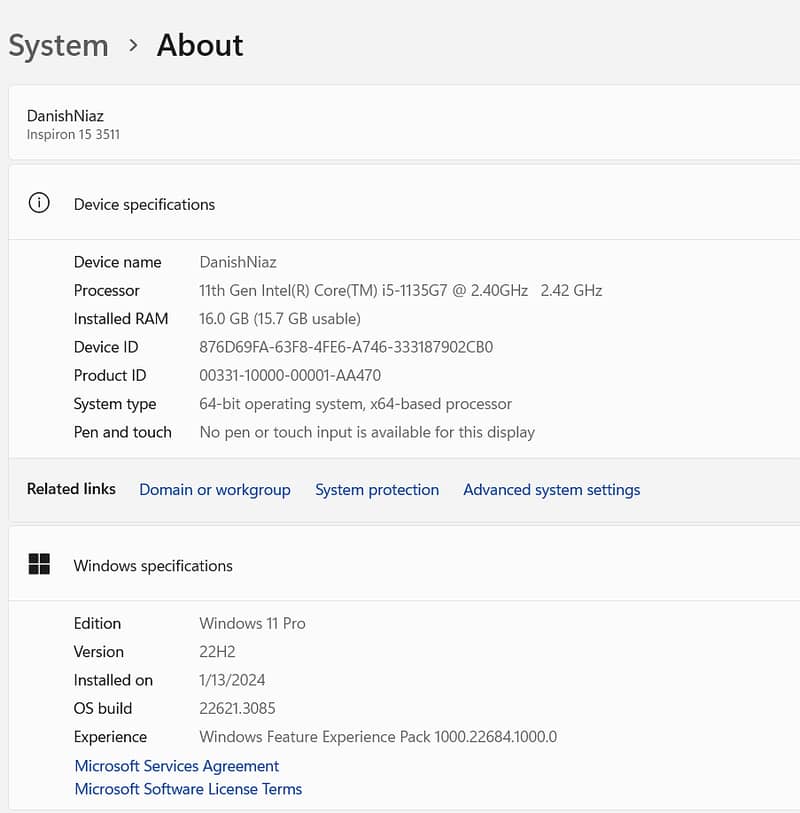 DELL INSPIRON CORi5