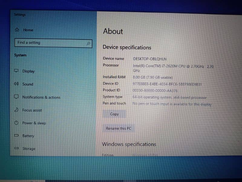 LAPTOP i7