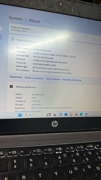 Hp laptop with charger