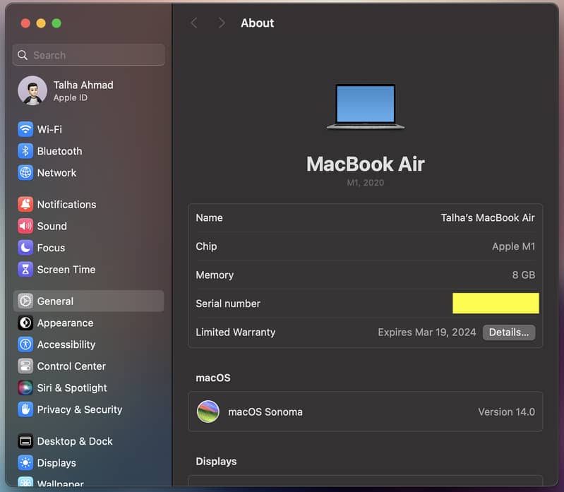 Apple Macbook Air M1 8/256