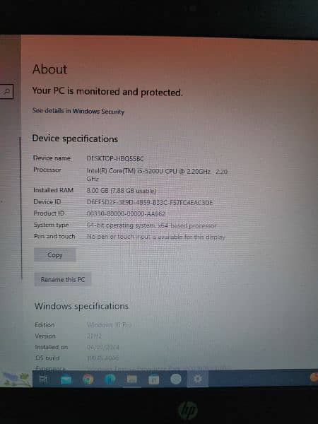 Hp Elite book i5 5th generation