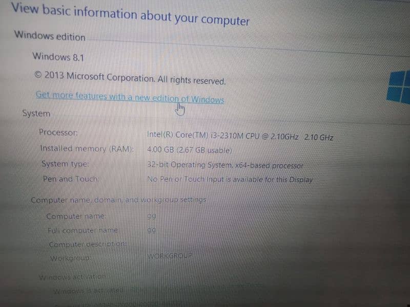 i3 2nd gen laptop