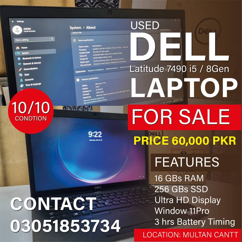 Used Laptop for Sale in 60K