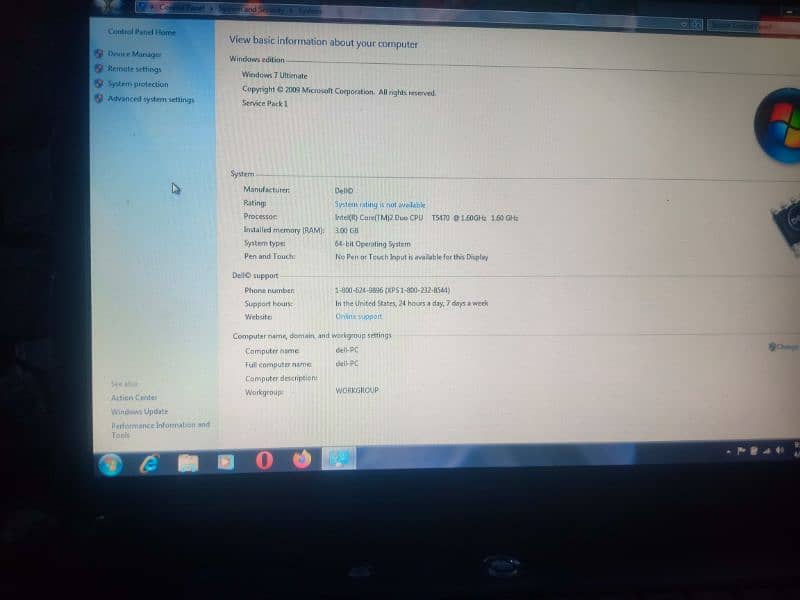 Dell Vostro 1500 laptop charger ha ok ha Ram 3 Rom 250