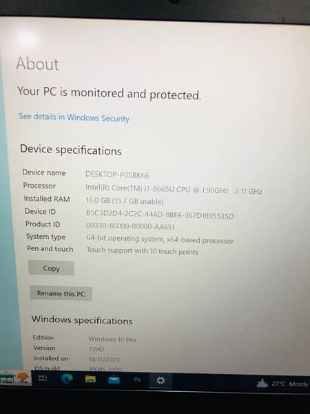 Tuch And Type Lenovo ThinkPad Latop Sell T490 Modelp