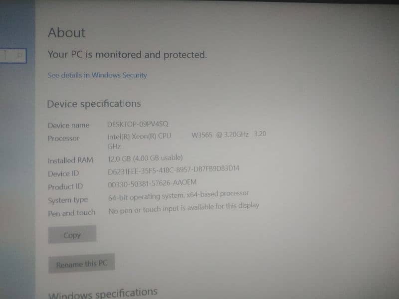 Desktop Dell precision T3500 for sale