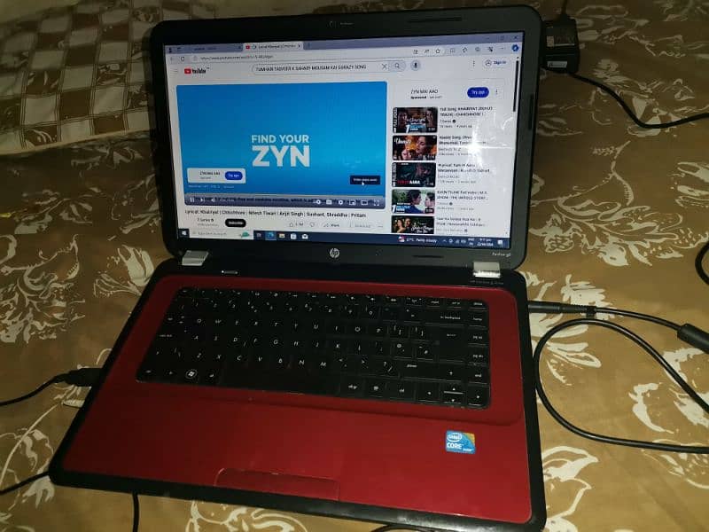 HP laptop on red color for sale