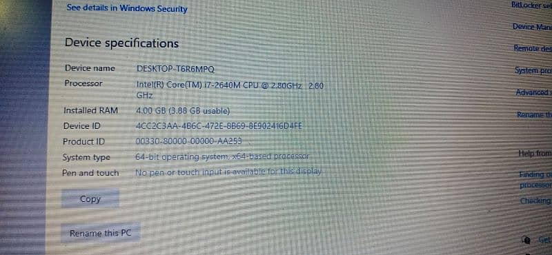 Dell i7 2nd Generation