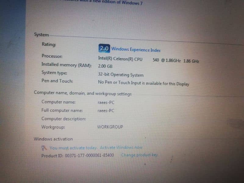 Hp laptop core 2 duo