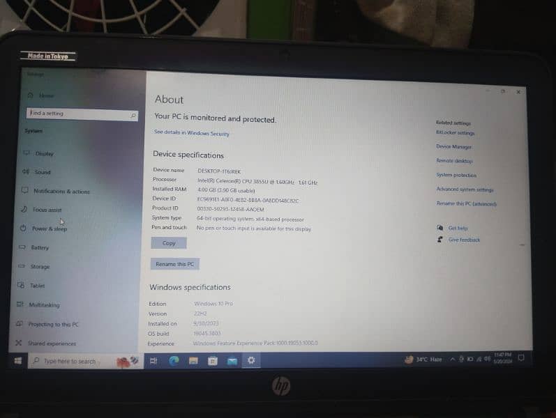 Hp pro book 430 G3 128 SDD 4 Ram