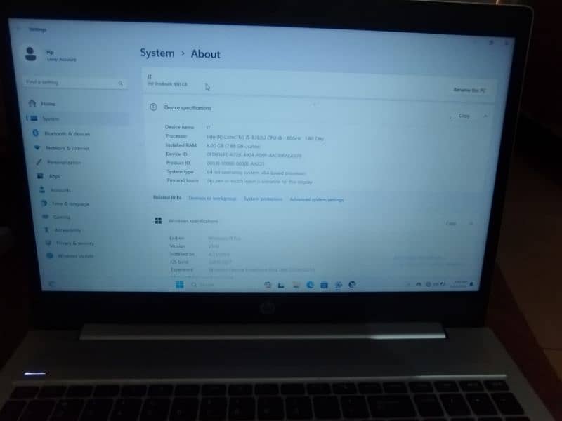 Hp ProBook 450 G6 Core i5, 8th Generation (0323-6472398)