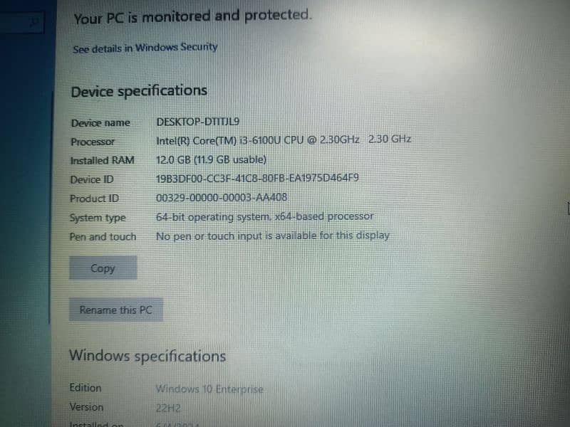 HP PROBOOK (i3/6thgen)