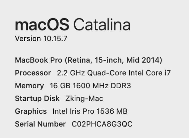 Macbook Pro 2014 - Urgent