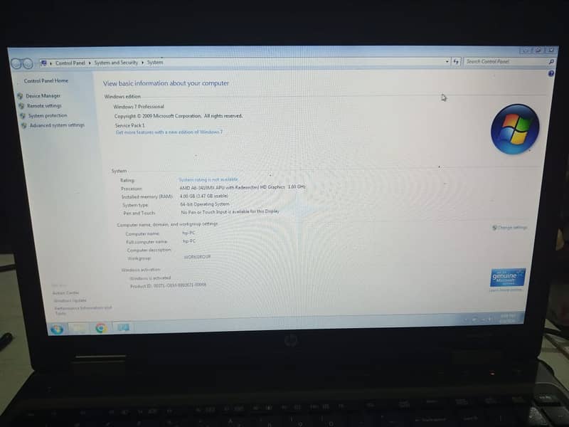HP Laptop for Sale 4GB 320GB