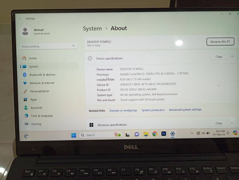 Dell XPS 9360 i5 7th generation