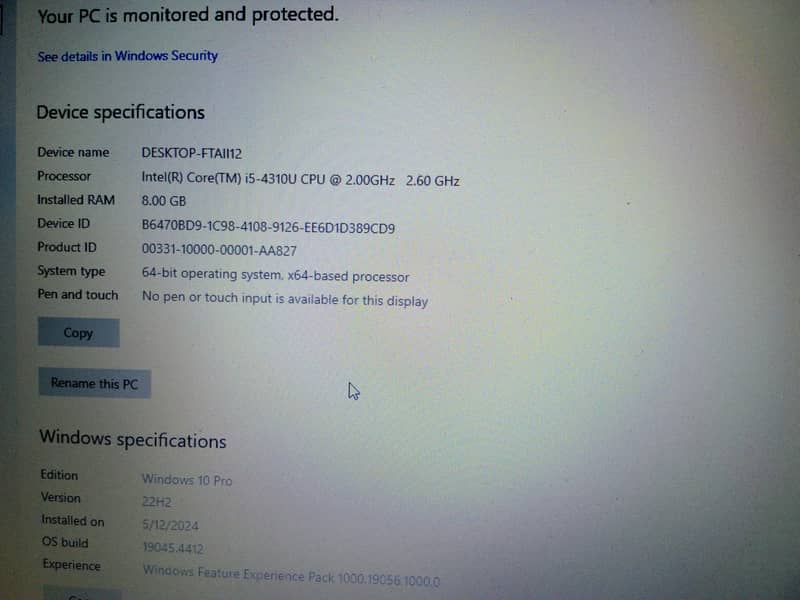 Dell i5 4th Generation 03306582444