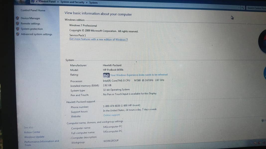 Hp laptop ok working