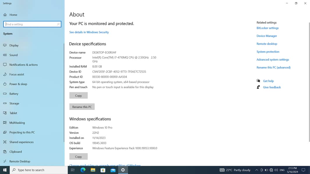 Core i7 4th Gen Used laptop