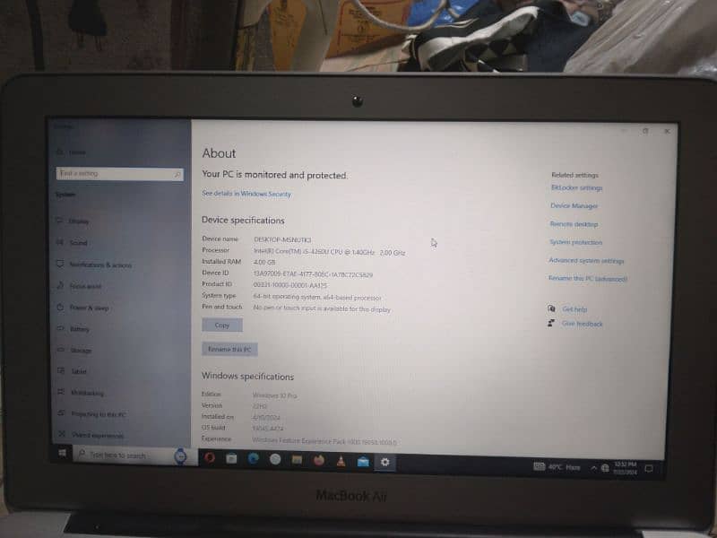 matchbook air i5 with genien charger