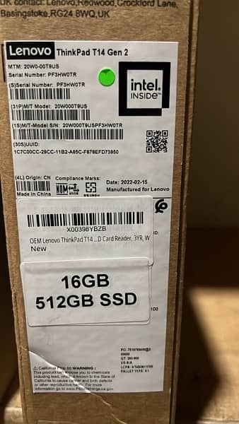 LENOVO THINKPAD T14 GEN 2 BRAND NEW