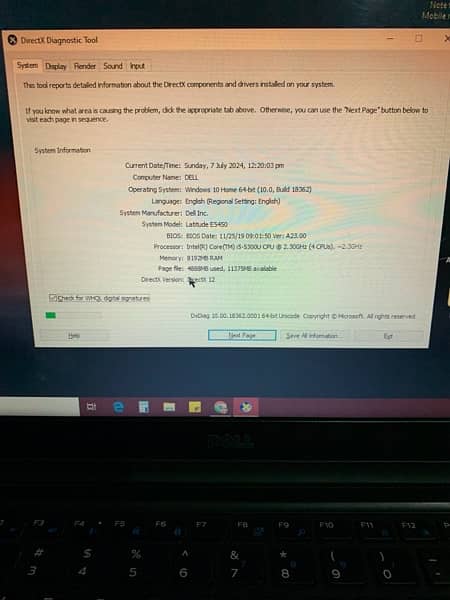 Dell Latitude E 5450 model i5 5th Gen