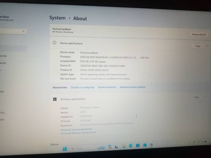 HP Amd A9-9410 Radeon R5