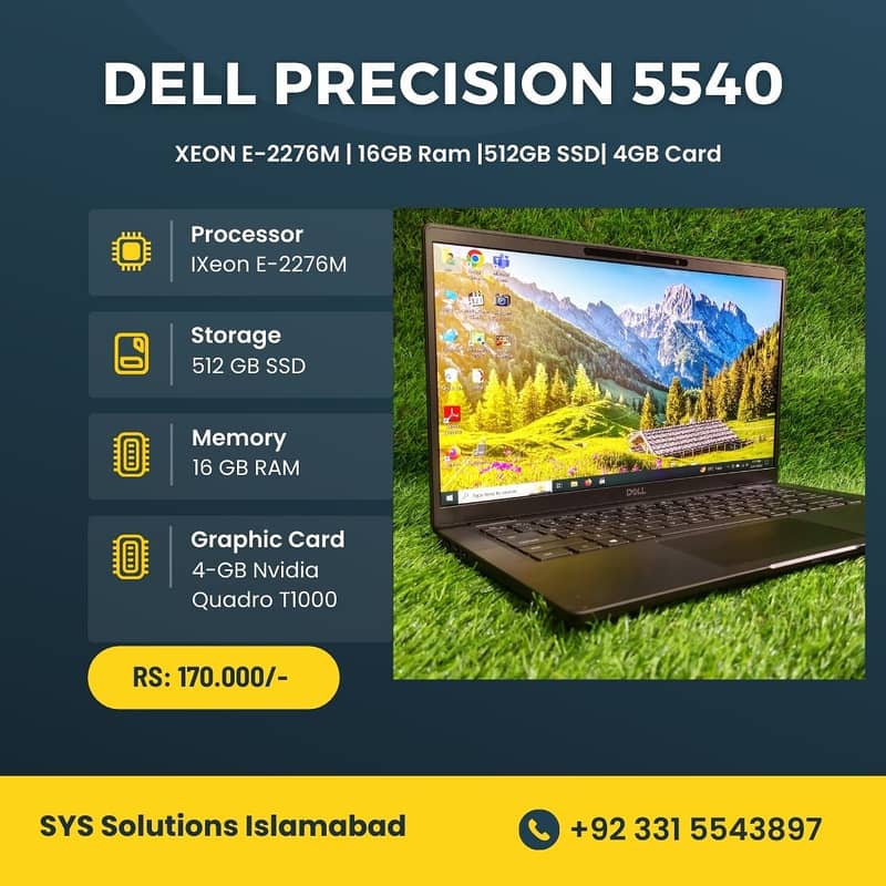 DELL precision 5540 Xeon E-2276M