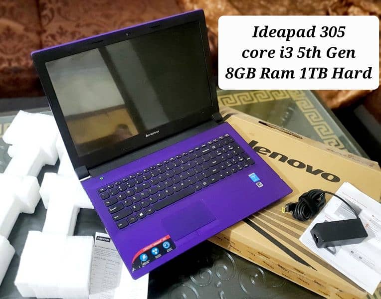 Lenovo Core i3 5th Gen UltraSlim 8GB Ram 1TB Hard 15.6" Anty Glare LED