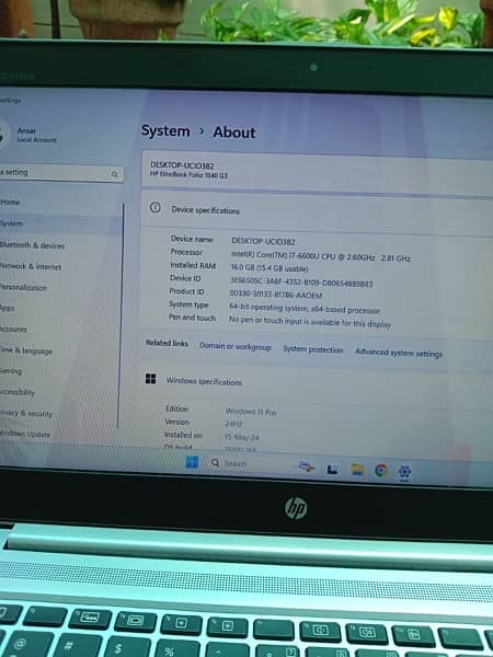 HP i7 – 6th generation