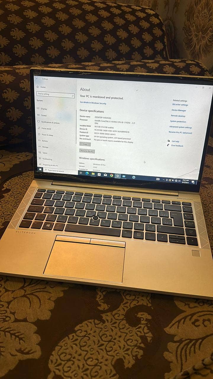 HP elitebook 840 G7 laptop for sale